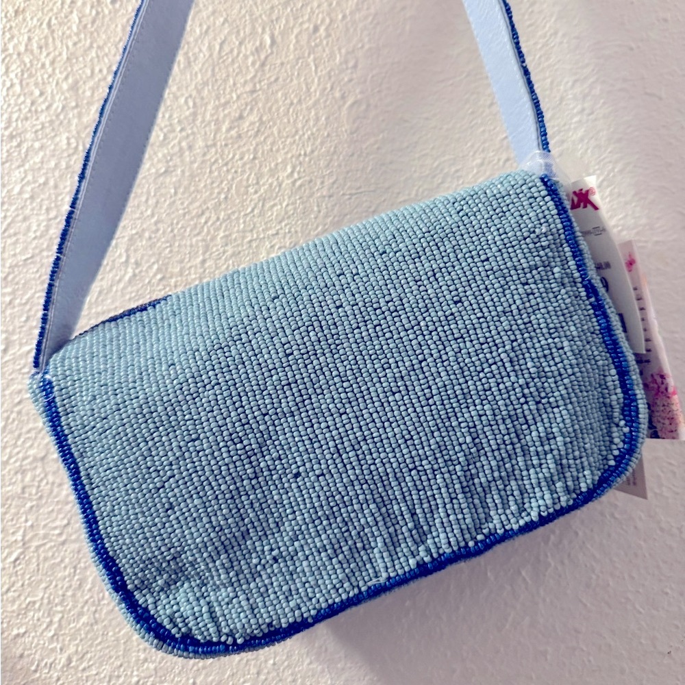 Beaded Blue Bird Pattern Clutch - Picture 5 of 6